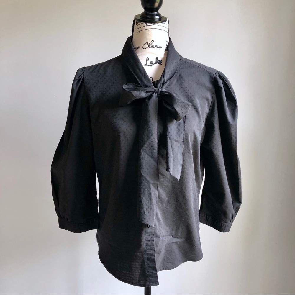 Black Pussybow Blouse